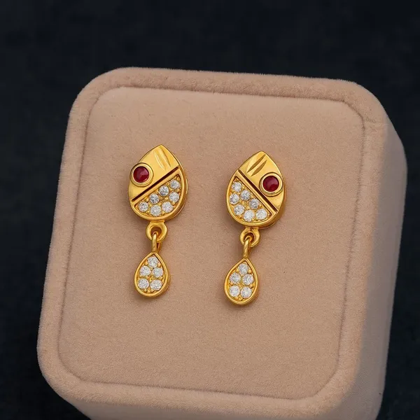 Gold-Tone_Gemstone_Drop_Earrings_for_Women