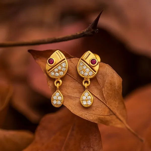 Gold-Tone_Gemstone_Drop_Earrings_for_Women