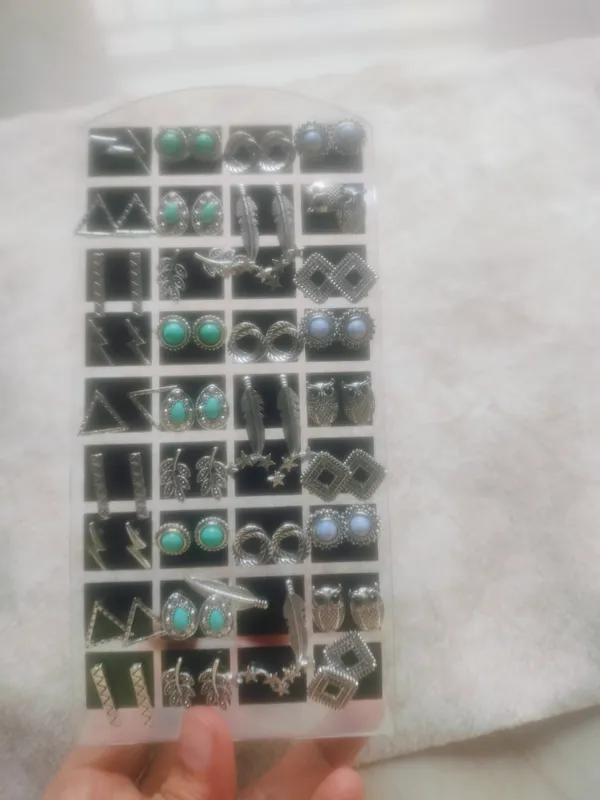 Silver_Oxidised_Stainless_Steel_Mixed_Earrings_Set_For_Women