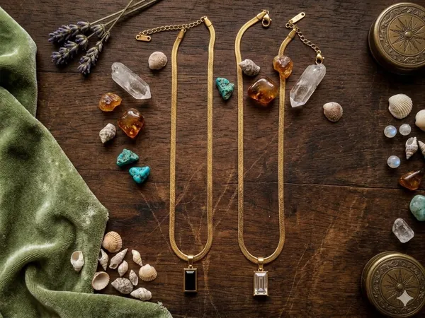 Gold_Stainless_Steel_Rectangular_Pendant_Necklace_Set_For_Women