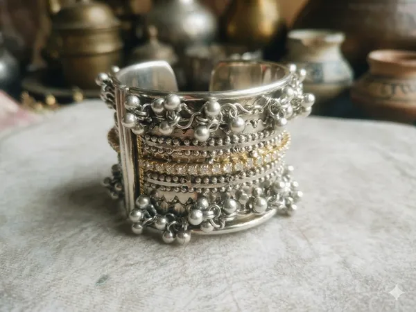 Silver_Tone_Embellished_Kada_Bracelet_For_Women