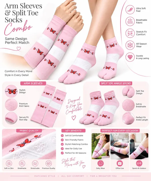 Womens_Split_Toe_Socks_With_Arm_Warmers_Set