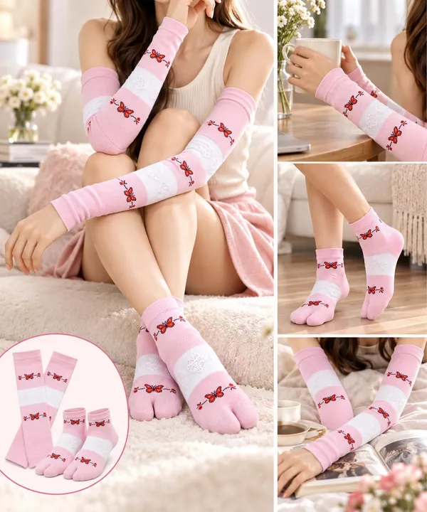 Womens_Split_Toe_Socks_With_Arm_Warmers_Set
