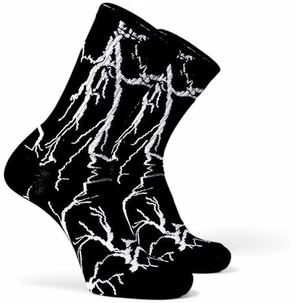 Unisex_Printed_Fire_Thunder_Electric_Mid-Calf/Crew_Socks_(Pack_Of_4)