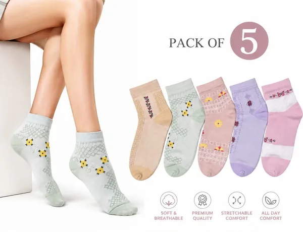 Orrivo_Women_Floral_Print,_Embriodered_Ankle_Length_(Pack_Of_5)