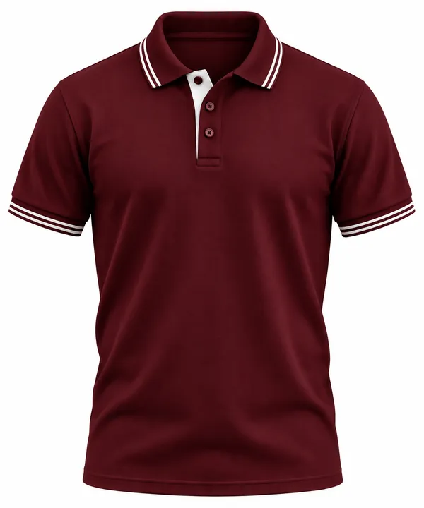 Maroon_Plains_Polo_T_Shirt