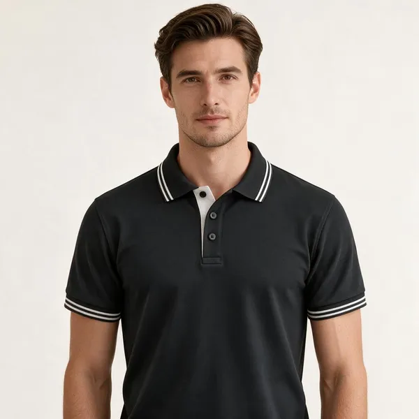Charcoal_Grey_Plains_Polo_T_Shirt