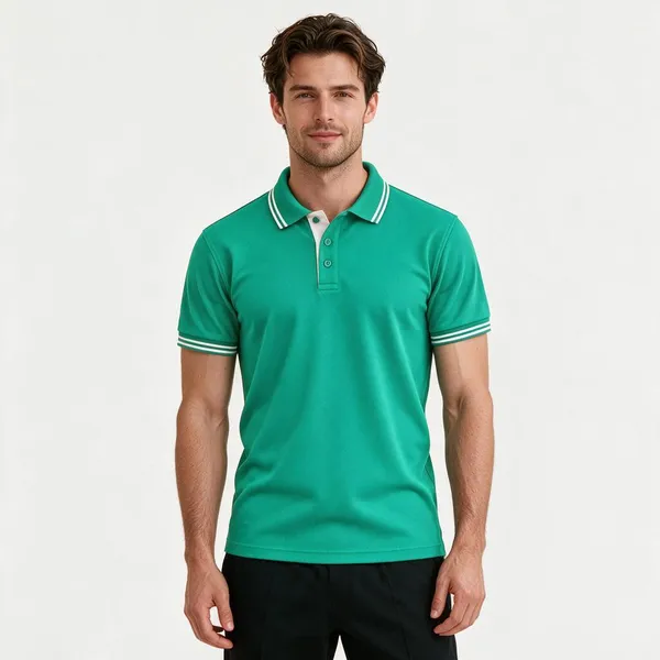 Electric_Green_Plains_Polo_T_Shirt