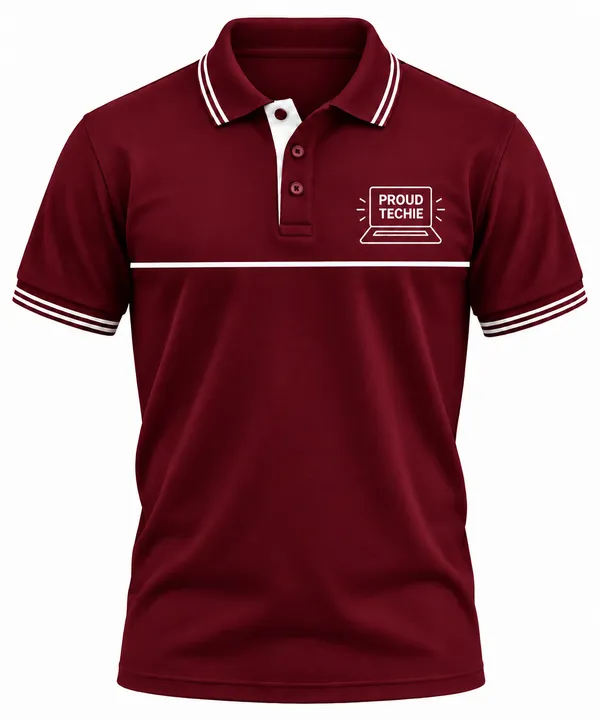 Maroon_Proud_Techie_Polo_T_Shirt