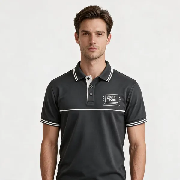 Grey_Proud_Techie_Polo_T_Shirt