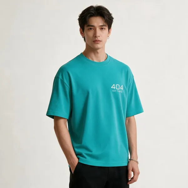 Aqua_404_Not_Found_Crew_Neck_T_Shirt