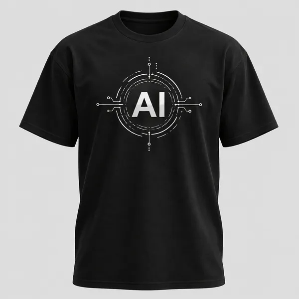 Black_Ai_Logo_Cotton_T_Shirt_Crew_Neck_T_Shirt