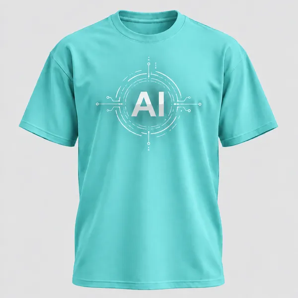 Aqua_Ai_Logo_Cotton_T_Shirt_Crew_Neck_T_Shirt