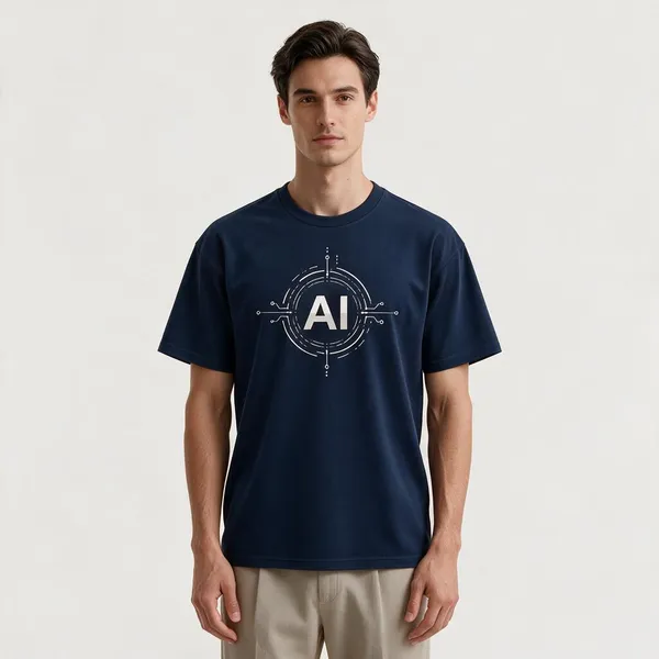 Navy_Blue_Ai_Logo_Cotton_T_Shirt_Crew_Neck_T_Shirt