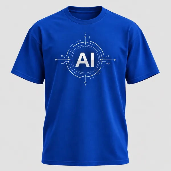 Royal_Blue_Ai_Logo_Cotton_T_Shirt_Crew_Neck_T_Shirt