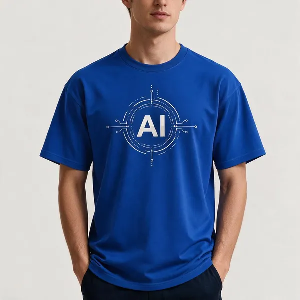 Royal_Blue_Ai_Logo_Cotton_T_Shirt_Crew_Neck_T_Shirt