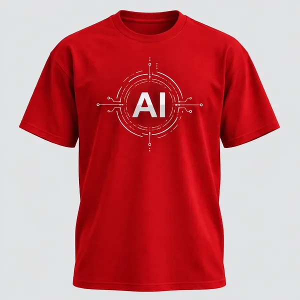 Red_Ai_Logo_Cotton_T_Shirt_Crew_Neck_T_Shirt