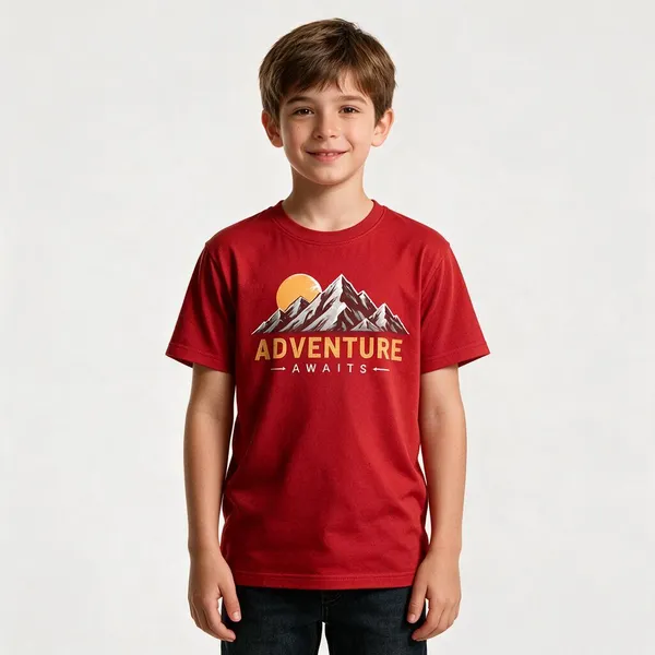 Red_Adventure_Awaits_Crew_Neck_T_Shirt