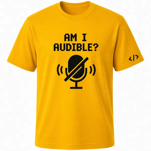 Yellow_Am_I_Audible_Crew_Neck_T_Shirt