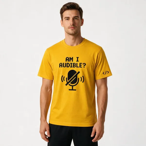 Yellow_Am_I_Audible_Crew_Neck_T_Shirt