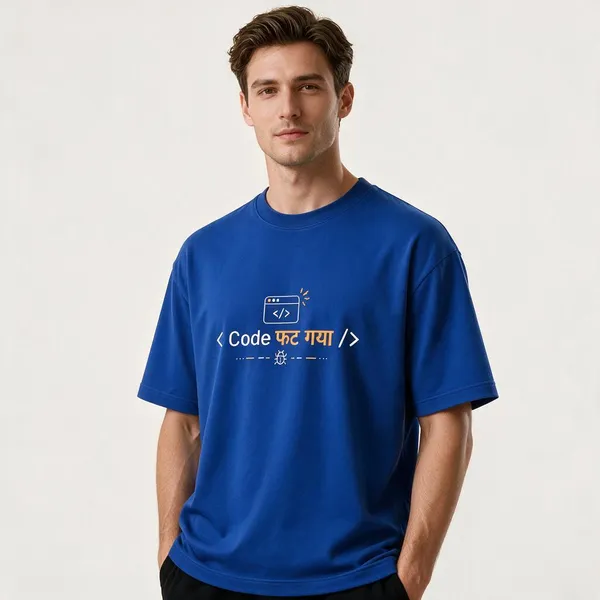 Royal_Blue_Code_Phat_Gaya_Crew_Neck_T_Shirt