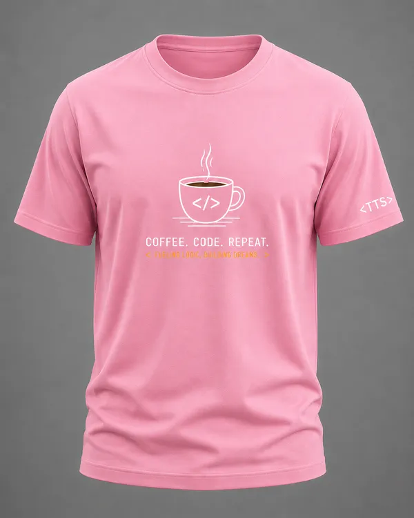 Pink_Coffee_Code_Repeat_Crew_Neck_T_Shirt