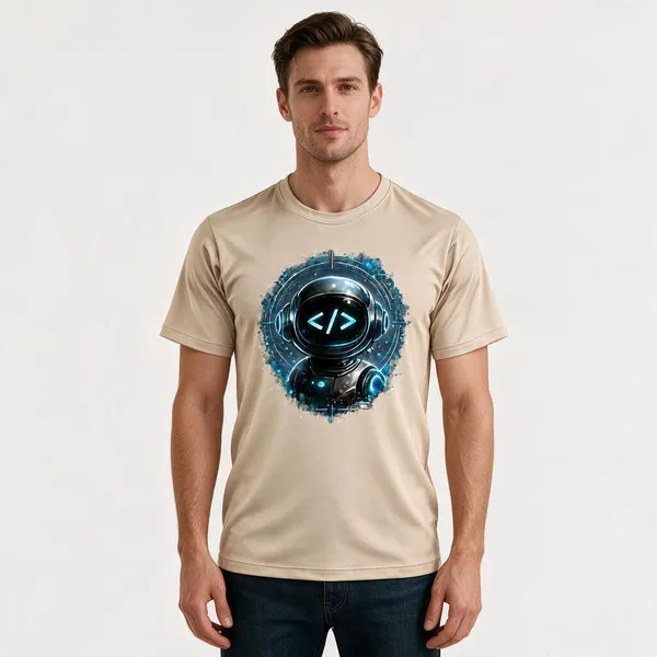 Beige_Copilot_Crew_Neck_T_Shirt