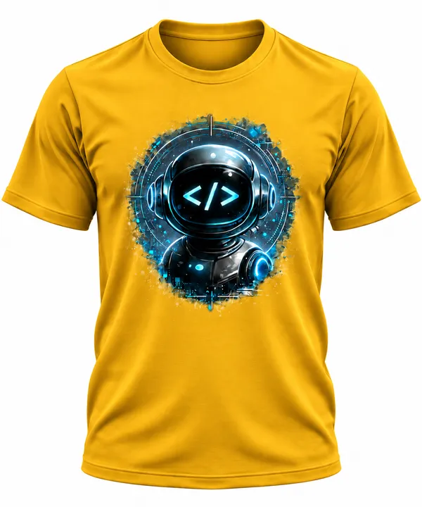 Yellow_Copilot_Crew_Neck_T_Shirt