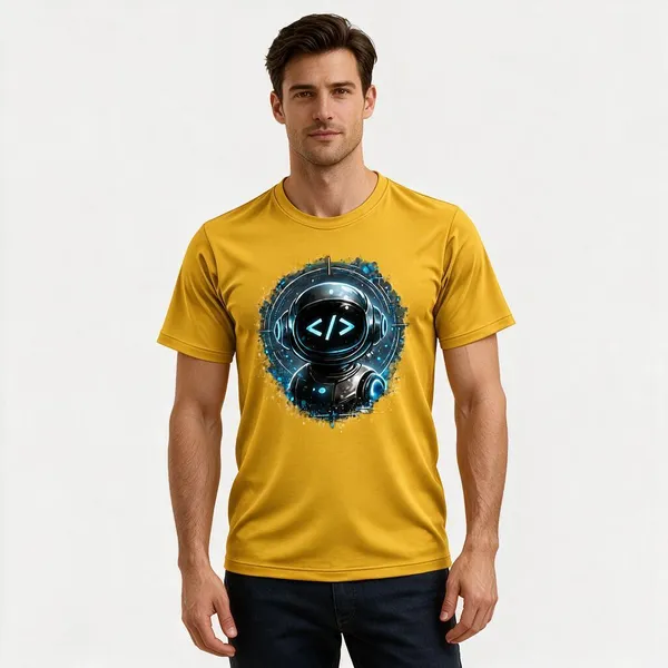 Yellow_Copilot_Crew_Neck_T_Shirt
