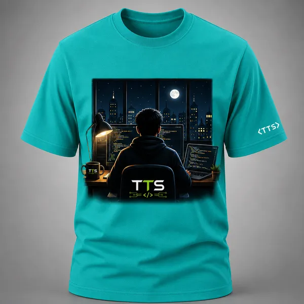 Aqua_Dev_Working_In_The_Night_Crew_Neck_T_Shirt