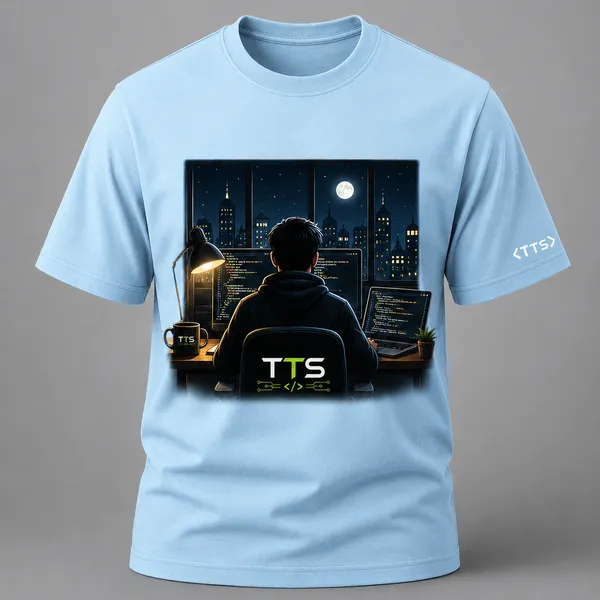 Sky_Blue_Dev_Working_In_The_Night_Crew_Neck_T_Shirt