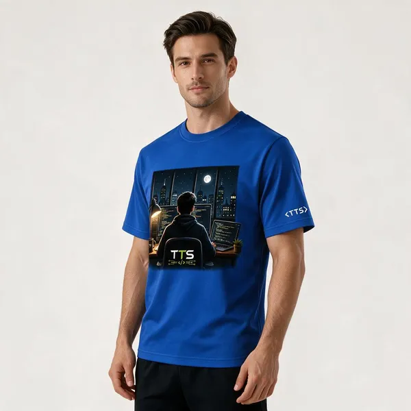 Royal_Blue_Dev_Working_In_The_Night_Crew_Neck_T_Shirt