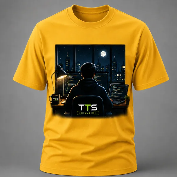 Yellow_Dev_Working_In_The_Night_Crew_Neck_T_Shirt