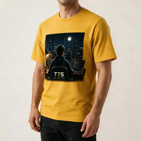 Yellow_Dev_Working_In_The_Night_Crew_Neck_T_Shirt