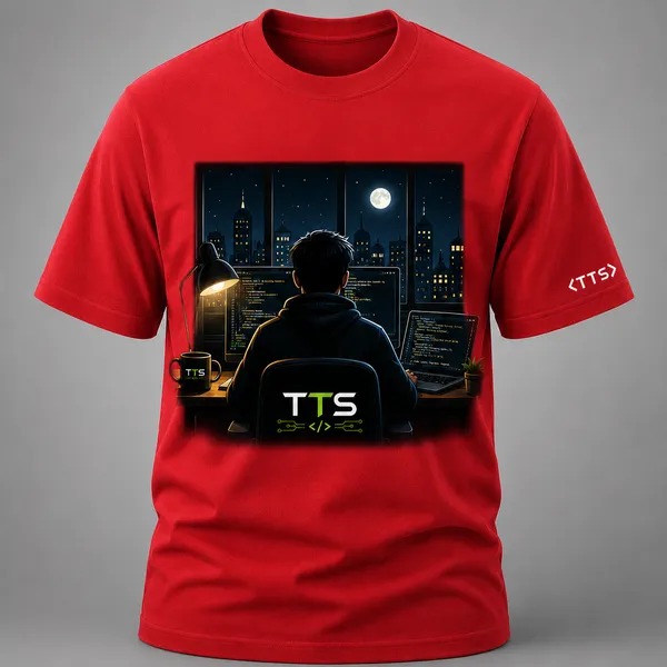 Red_Dev_Working_In_The_Night_Crew_Neck_T_Shirt