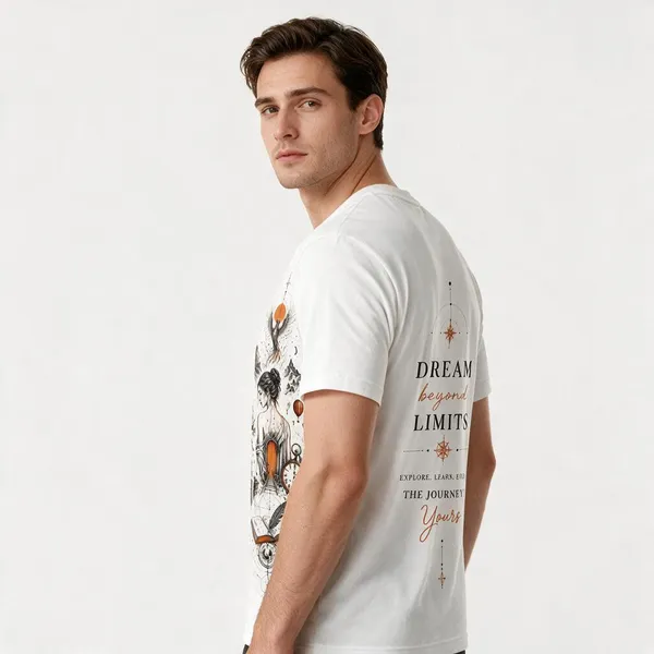 White_Dream_Beyond_Limits_Dual_Graphics_Crew_Neck_T_Shirt