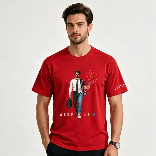 Red_Dual_Life_Man_Crew_Neck_T_Shirt