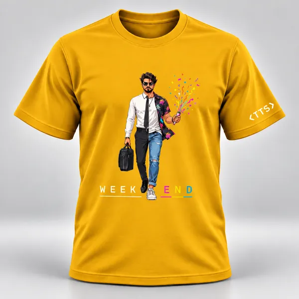 Yellow_Dual_Life_Man_Crew_Neck_T_Shirt