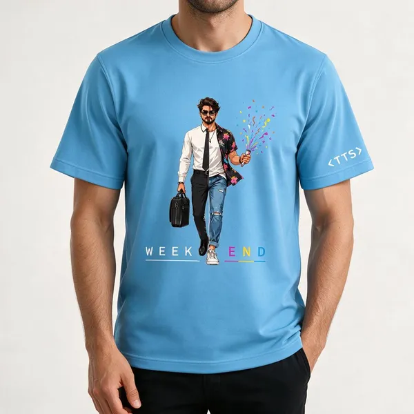 Sky_Blue_Dual_Life_Man_Crew_Neck_T_Shirt