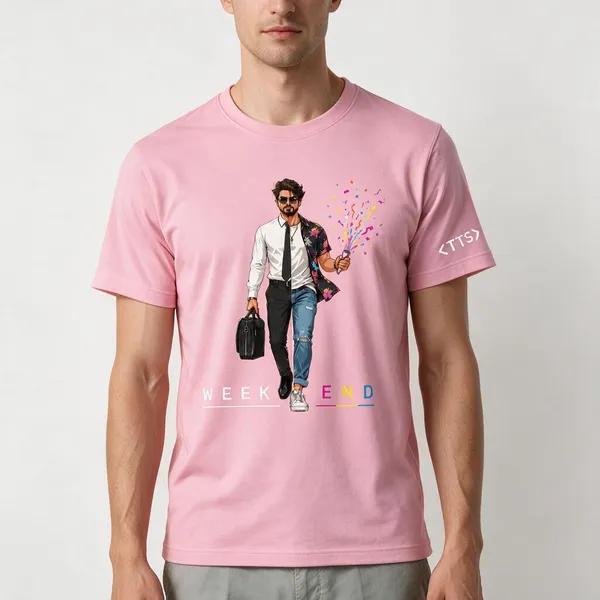 Pink_Dual_Life_Man_Crew_Neck_T_Shirt