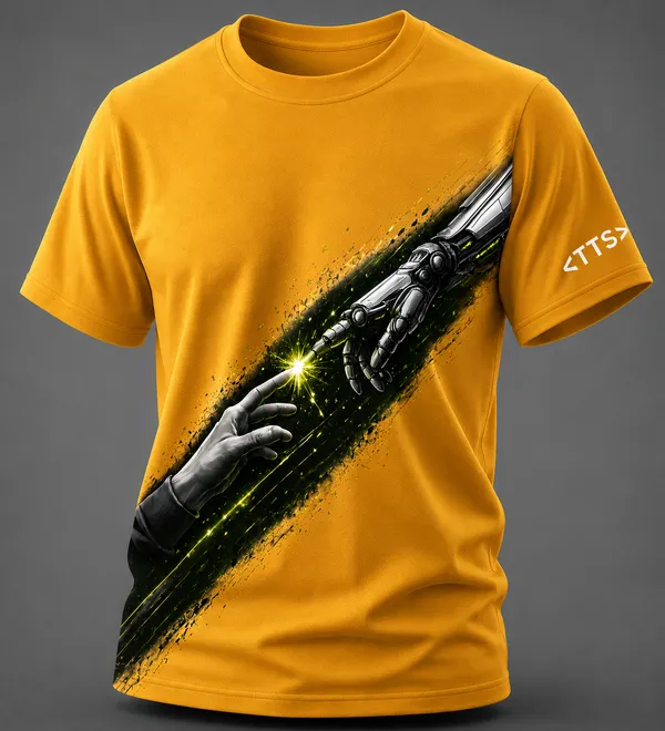 Yellow_Electrified_Crew_Neck_T_Shirt
