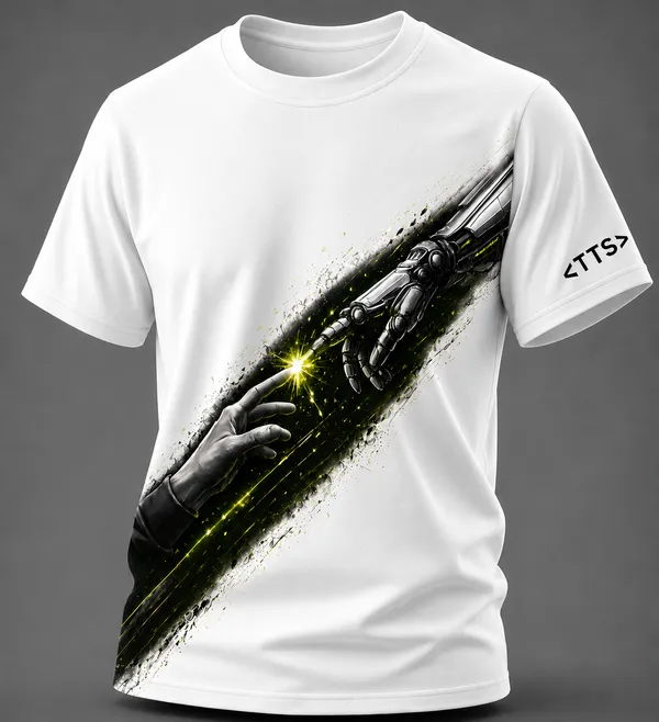 White_Electrified_Crew_Neck_T_Shirt
