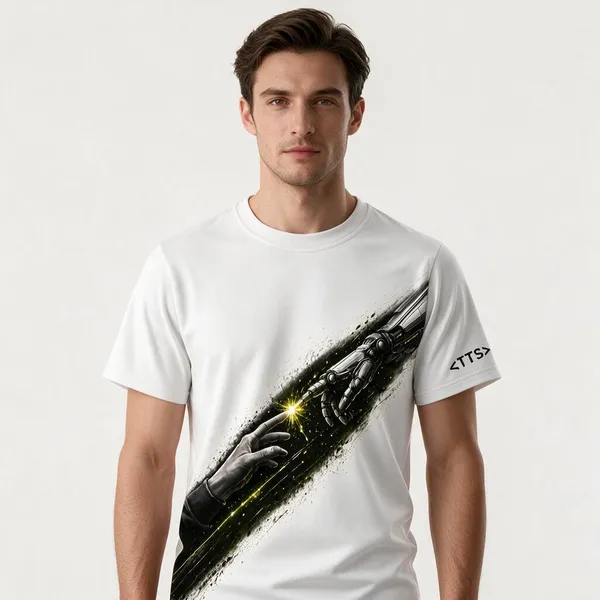 White_Electrified_Crew_Neck_T_Shirt