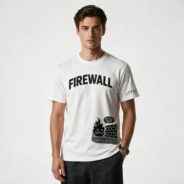 White_Firewall_Crew_Neck_T_Shirt