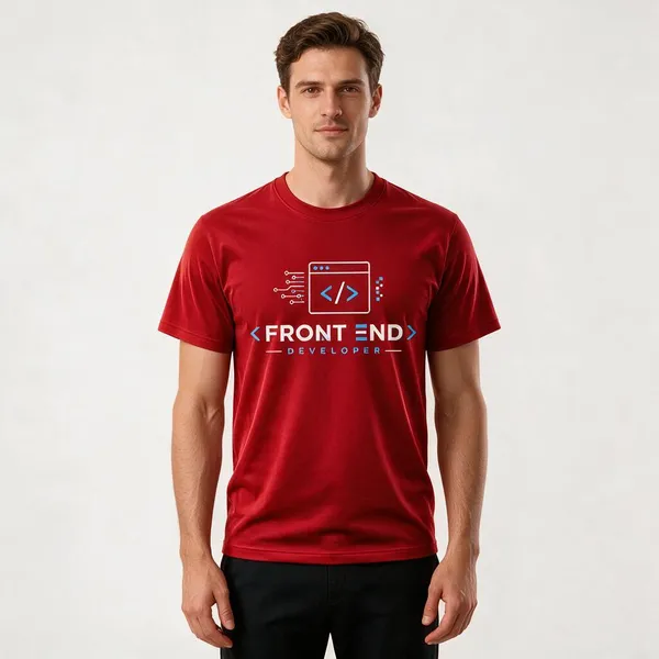 Red_Frontend_Crew_Neck_T_Shirt