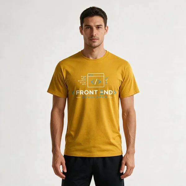 Yellow_Frontend_Crew_Neck_T_Shirt