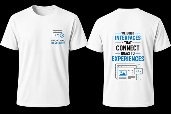 White_Front_End_Dual_Graphics_Crew_Neck_T_Shirt