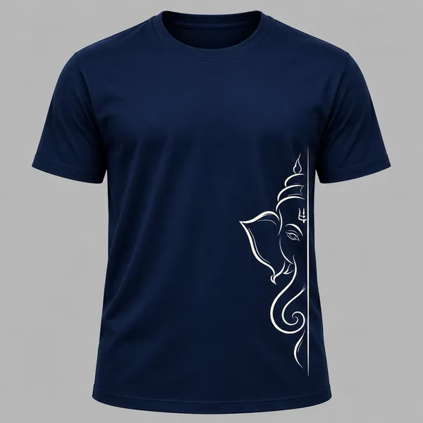 Navy_Blue_Ganpati_Crew_Neck_T_Shirt
