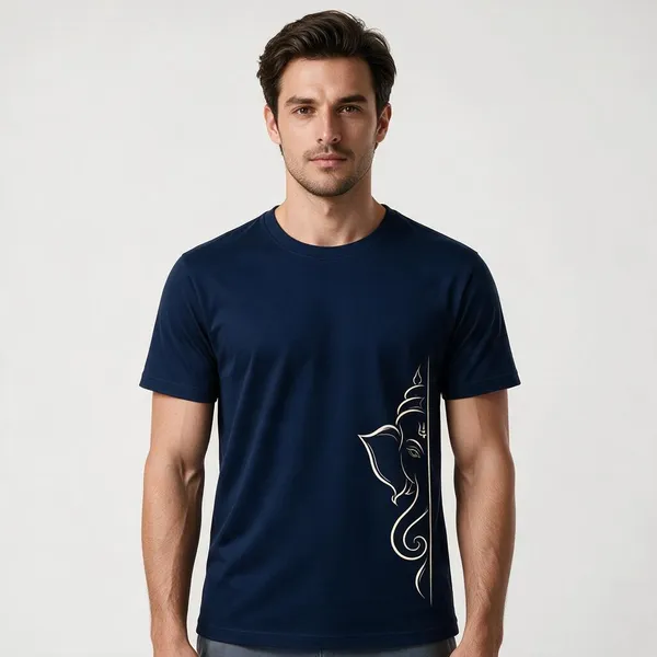 Navy_Blue_Ganpati_Crew_Neck_T_Shirt