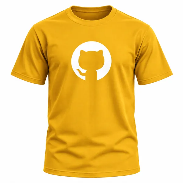 Yellow_Github_Logo_Crew_Neck_T_Shirt